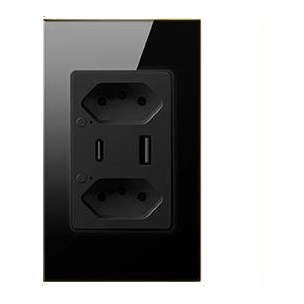 Avatto Smart Double Socket with USB-A + USB-C Zigbee - Black
