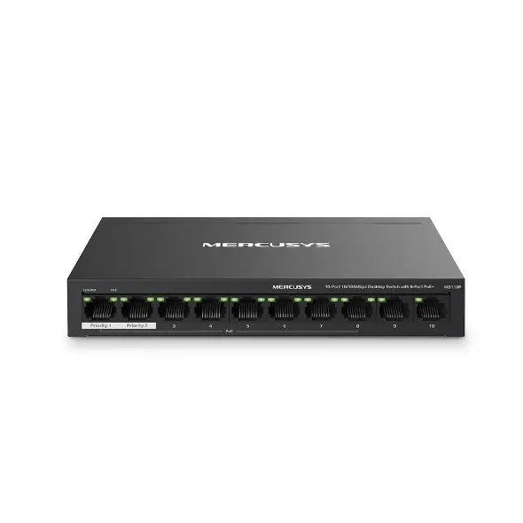 Mercusys 10-Port 10/100Mbps Desktop Switch with 8-Port PoE
