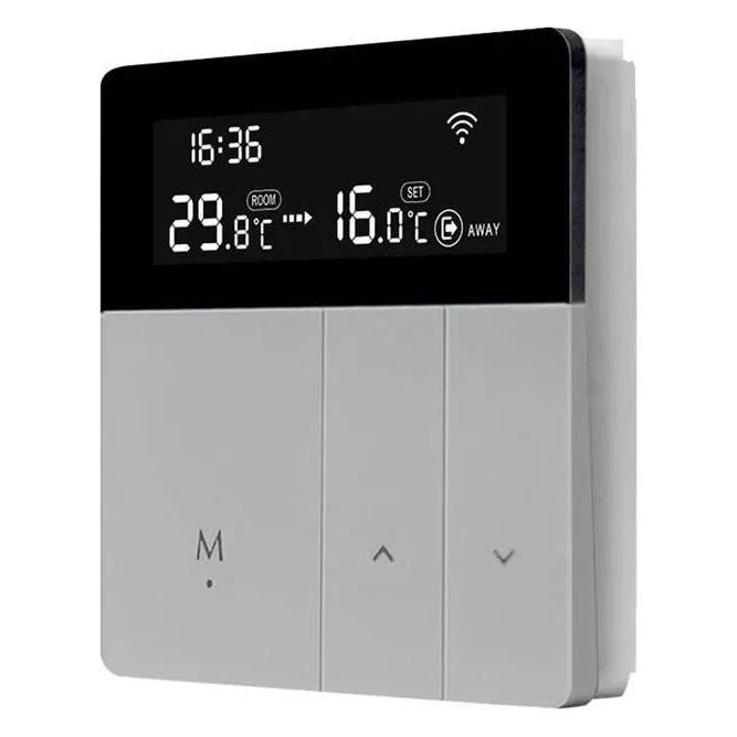 Avatto Digital Thermostat with Push Buttons (Silver)