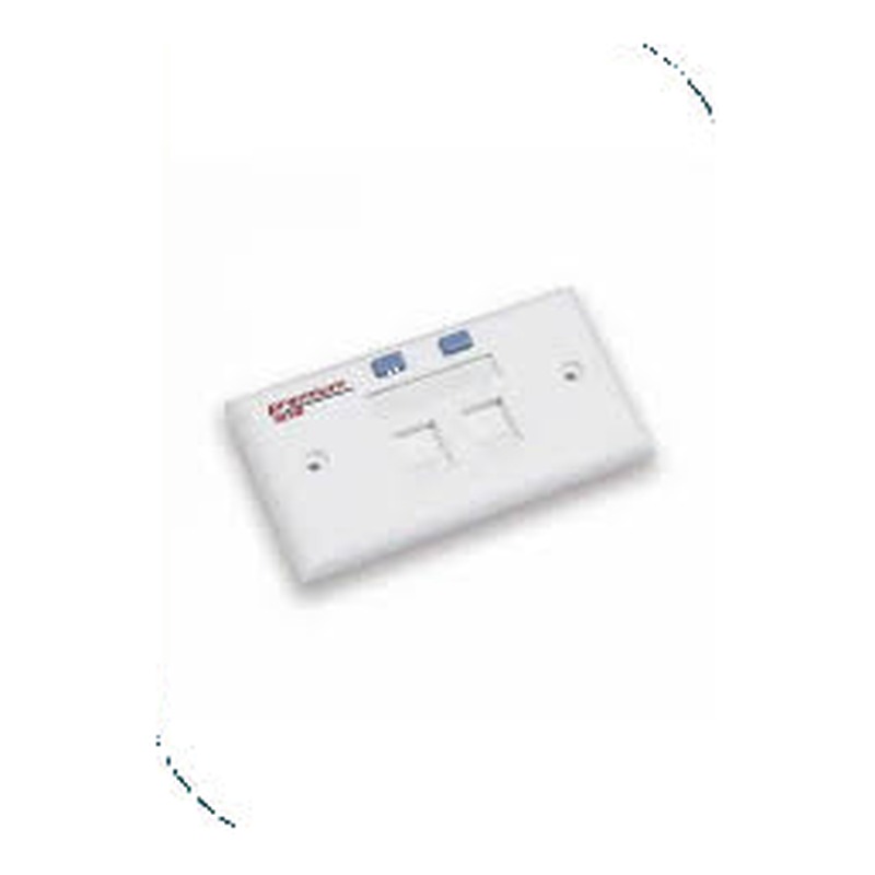Premium Line 121722110 USA Face Plate, 90° Entry, 70x115, Integral Molding, Shutter Type with Icon, 2-Port, White