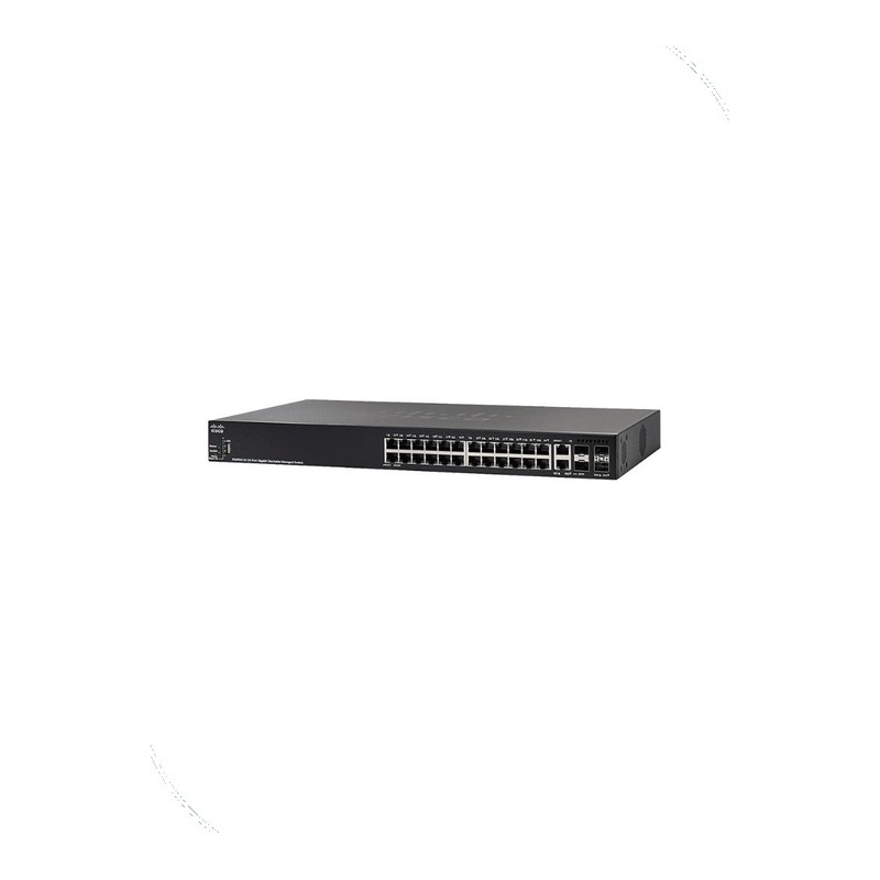Cisco SG550X-24-K9-EU 550X Series Switch, 24 x 10/100/1000 ports, 2 x 10G copper/SFP+ combo + 2 x 10G SFP+