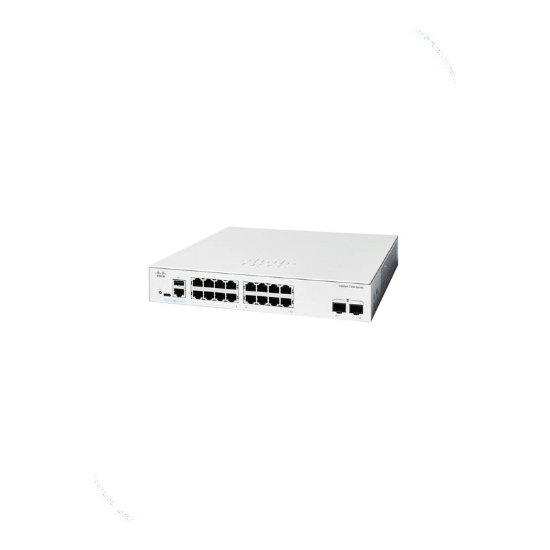 Cisco C1300-16T-2G Catalyst 1300 Managed Switch, 16 x 10/100/1000 ports, 2 x Gigabit SFP