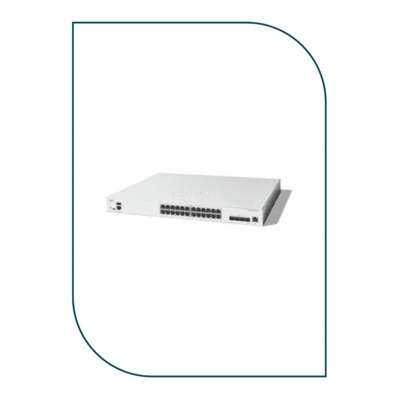 Cisco C1300-24XT Catalyst 1300 Managed Switch, 20 x 10 Gigabit copper ports, 4 x 10 Gigabit SFP+ (combo with 4 x 10G copper ports)
