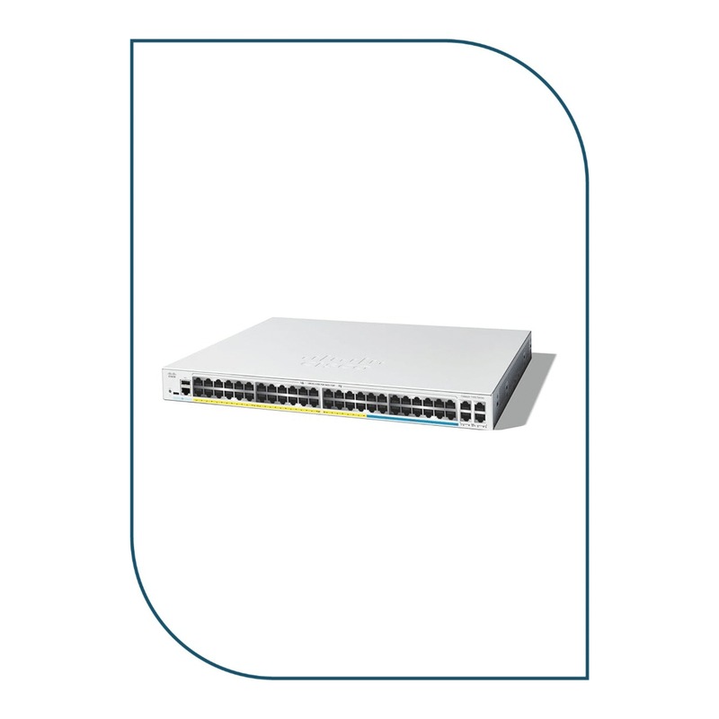 Cisco C1300-48MGP-4X Catalyst 1300 Managed Switch, 32 x 10/100/1000 30W PoE+ ports, 16 x 2.5G 30W PoE+ ports
