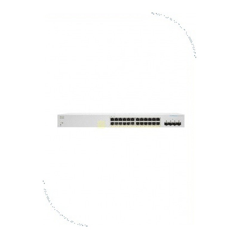 Cisco CBS220-24P-4X-EU Business 220 Smart Switch, 24 x 10/100/1000 PoE+ ports with 195W power budget, 4 x 10G SFP+
