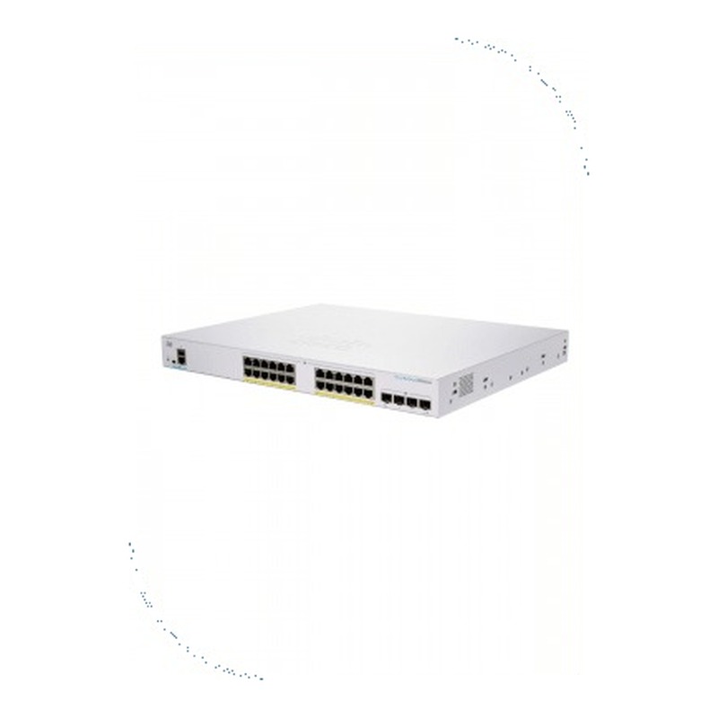 Cisco CBS250-24FP-4G-EU Business 250 Smart Switch, 24 10/100/1000 PoE+ ports with 370W power budget, 4 Gigabit SFP
