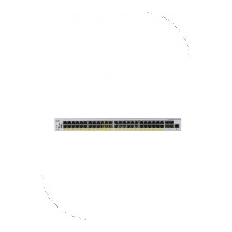 Cisco CBS350-48FP-4G-EU Business 350 Managed Switch, 48 10/100/1000 PoE+ ports with 740W power budget, 4 Gigabit SFP