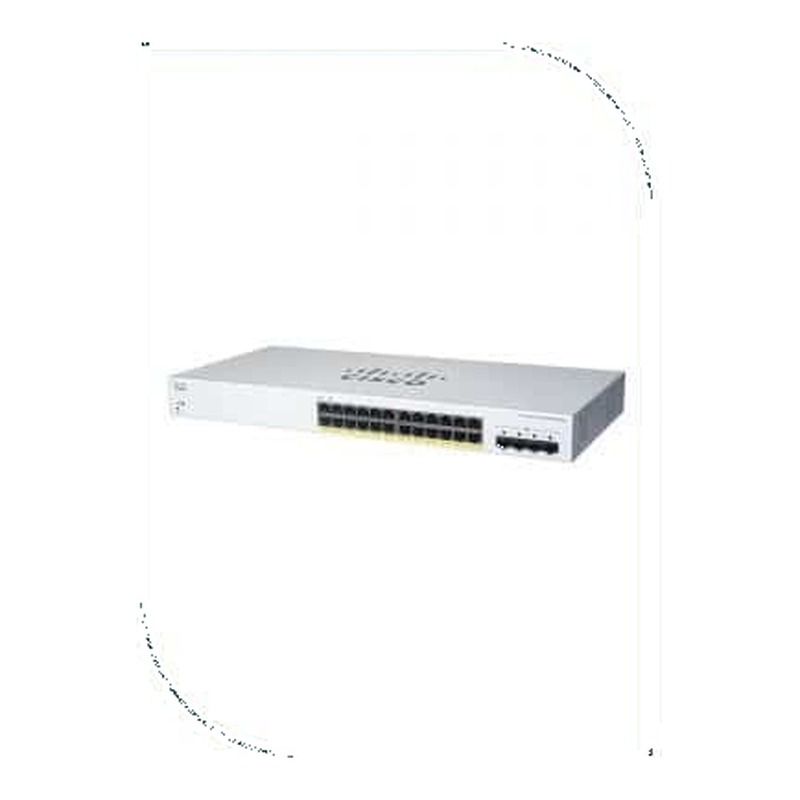Cisco CBS220-24FP-4G-EU Business 220 Smart Switch, 24 x 10/100/1000 PoE+ ports with 382W power budget, 4 x Gigabit SFP
