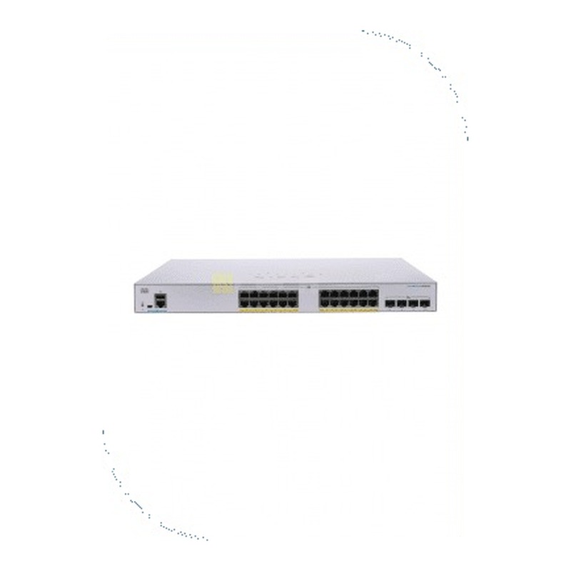 Cisco CBS350-24FP-4G-EU Business 350 Managed Switch, 24 10/100/1000 PoE+ ports with 370W power budget, 4 Gigabit SFP