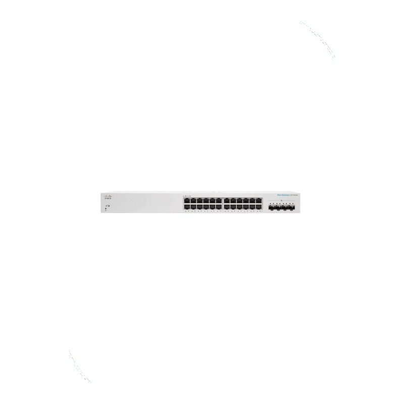 Cisco CBS220-24FP-4X-EU Business 220 Smart Switch, 24 x 10/100/1000 PoE+ ports with 382W power budget, 4 x 10G SFP+