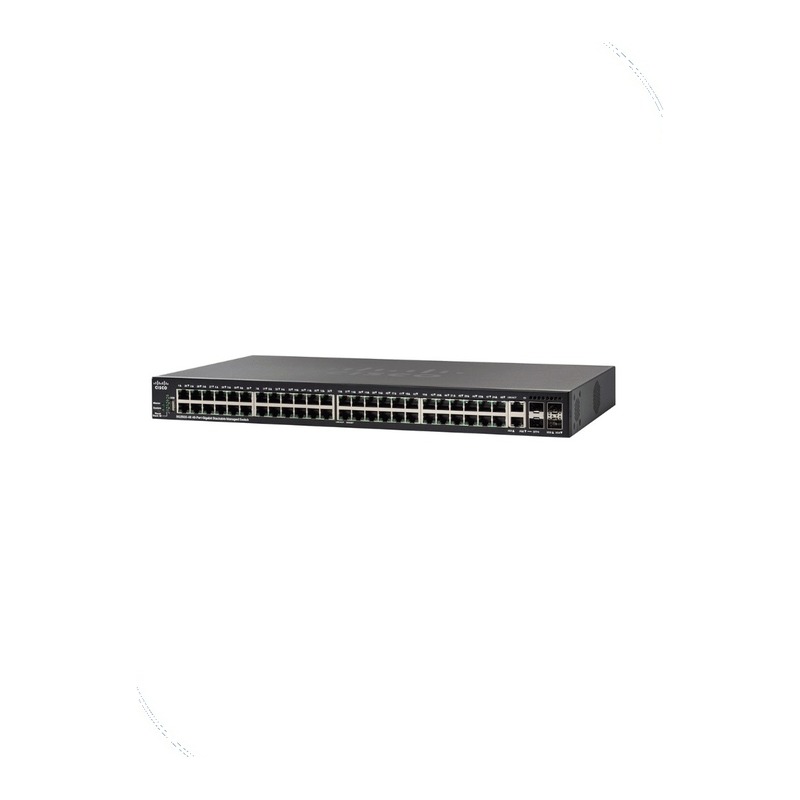 Cisco SG350X-48-K9-EU 350X Series Switch, 48 x 10/100/1000 ports, 2 x 10G copper/SFP+ combo + 2 x 10G SFP+