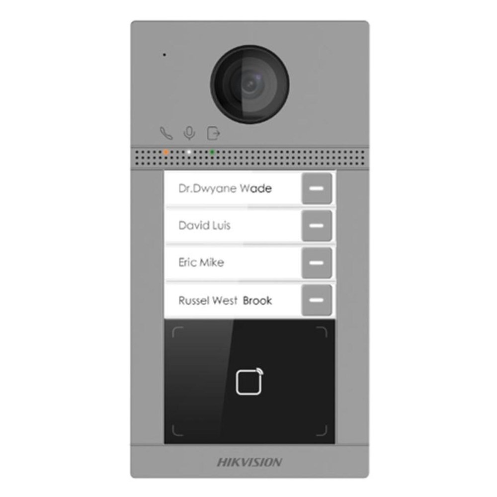 Hikvision DS-KV8413-WME1/Flush 4 Button Metal Villa Door Station