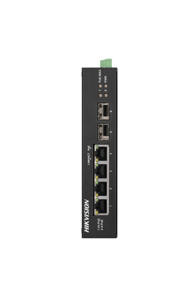Hikvision DS-3T0506HP-E/HS 4 Port Gigabit Unmanaged Harsh POE Switch