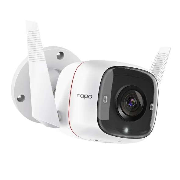Tapo 3MP Outdoor Wi-Fi Camera Wired or Wireless Networking Two-Way Audio