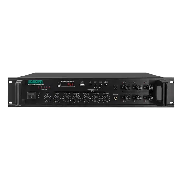 DSPPA 120W 6 Zones Paging and Music Mixer Amplifier With SD/USB/FM & Individual Volume Control