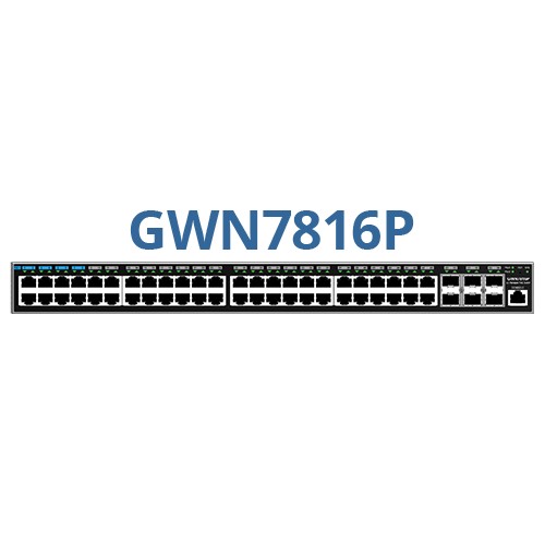 Grandstream GWN7816P 48-Port Layer 3 Managed PoE Switch with 6 x 10G SFP+
