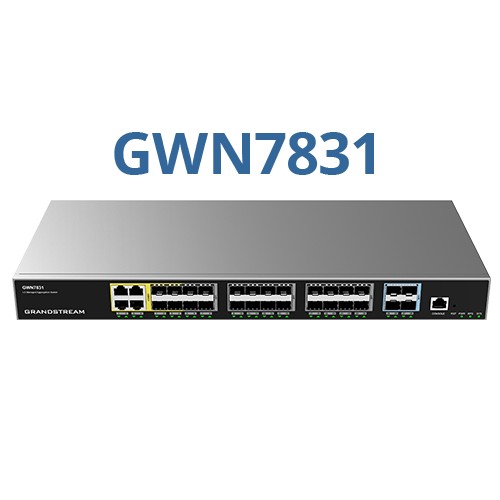 Grandstream GWN7831 Layer 3 Aggregation Managed Switch (24 x SFP, 4 x 10G SFP+)