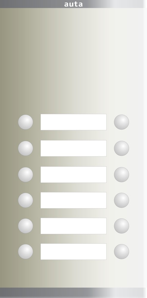 Auta 850326 Compact Analogue Door Panel, 12 Buttons (without microphone)