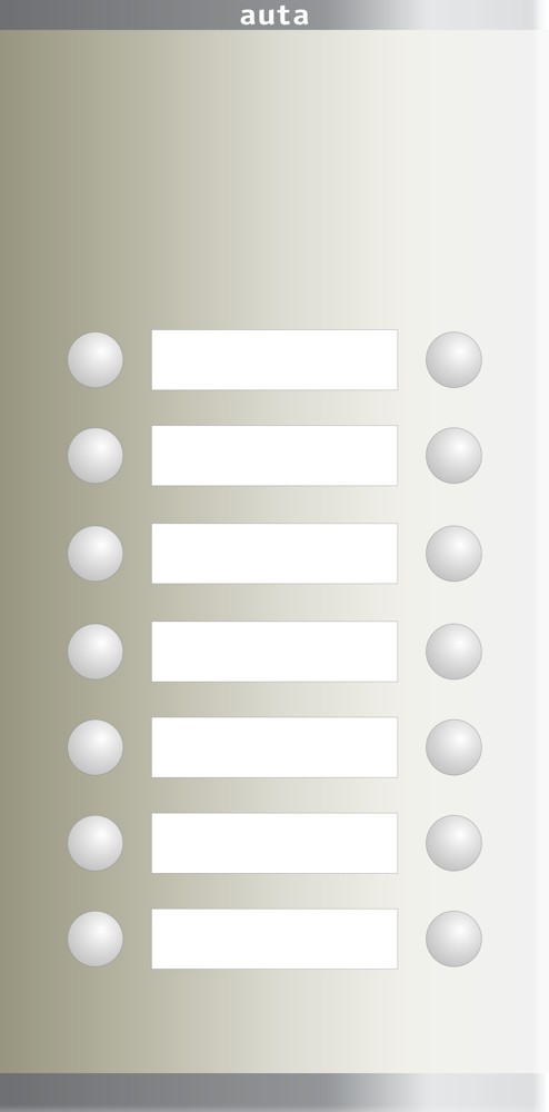 Auta 850327 Compact Analogue Door Panel, 14 Buttons