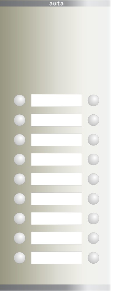 Auta 850429 Compact Analogue Door Panel, 18 Buttons