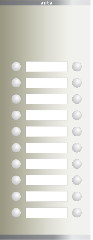 Auta 850440 Compact Analogue Door Panel, 20 Buttons