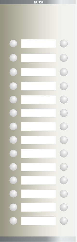 Auta 850544 Compact Analogue Door Panel, 28 Buttons