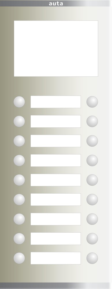 Auta 851429 Compact Analogue Door Panel, 18 Buttons (with microphone opening, microphone not included)