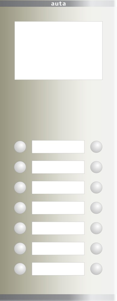 Auta 851427+509051 Compact Analogue Door Panel, 14 Buttons, with 509051 Audio Module