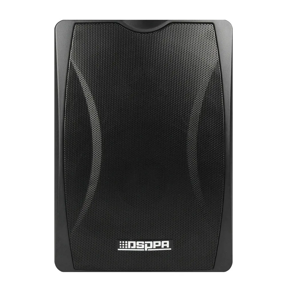 DSPPA 20W Wall Mount Speaker With Power Tap (Black)