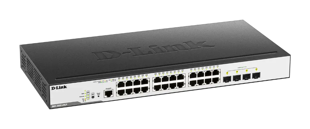 D-Link 24 Gigabit PoE Ports + 4 SFP Ports Managed L2 Metro Ethernet Gigabit Switch
