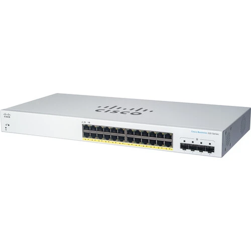 [CBS220-24T-4G-EU] Cisco 24 Port Gigabit & 4 Gigabit SFP Smart Switch