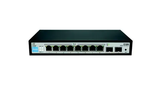 [DGS-F1100-10PS] D-Link 250M 10-Port 10/100/1000 Smart Switch With 8 PoE+ Ports & 2 Uplink Ports