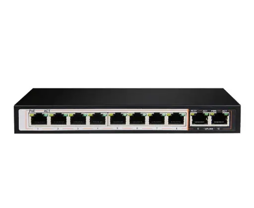 [DGS-F1010P-E] D-Link 8 Port Gigapite PoE Switch + 2UP Link