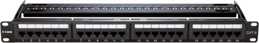 [NPP-C61BLK241] D-Link Cat6 Loaded Patch Panel 24Port