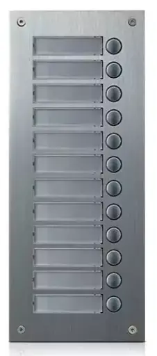 [DR-12US] 12 Buttons Audio Outdoor Aluminum Slave Panel
