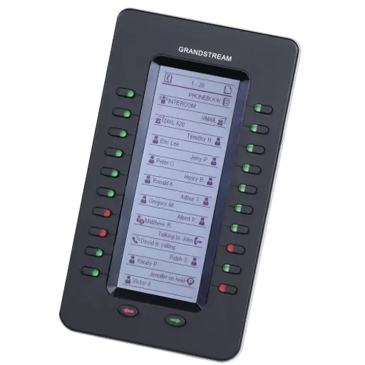 [GXP2200EXT] Grandstream Extension Module For GXP2170, GXP2140 And GXV3240. 128x384 Backlit LCD, 20 Dual-Color Buttons, 2 Pages, Daisy-Chain Up To 4 Modules