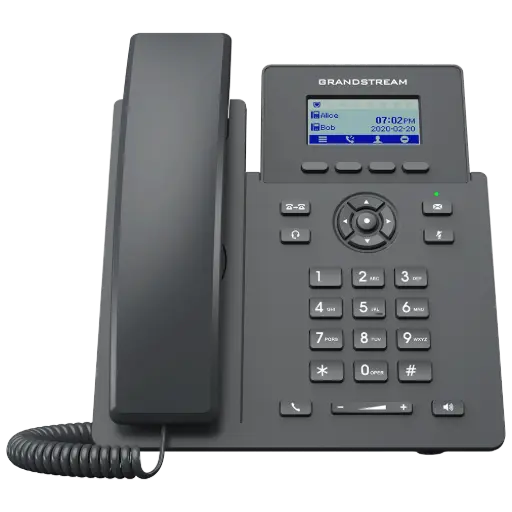 [GRP2601P] Grandstream Essential P Phone, 2 SIP Accounts, 2 Lines, 2x Ethernet 10/100 PoE, 132x48 (2.41") LCD, No PSU