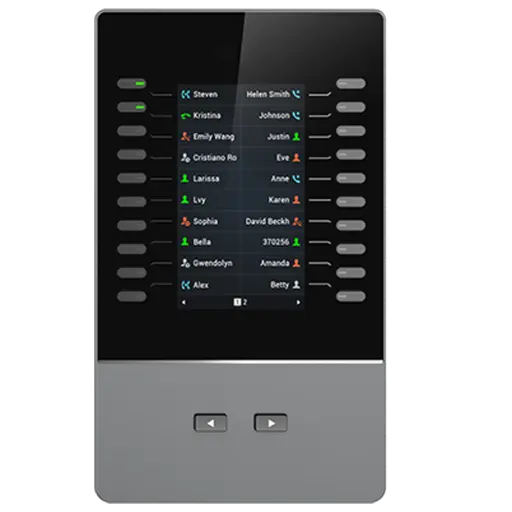 [GBX20] Grandstream Extension Module For GRP2615 - GRP2624 - GRP2650 - GRP2670 - GXV3350 And GXV3450 - 480x272 Color LCD - 20 Dual-Color Buttons - 2 Pages - Daisy-Chain Up To 4 Modules