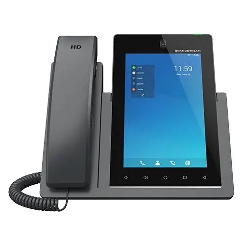 [GXV3470] Grandstream IP Video Phone - 16 SIP Accounts - 16 Lines - 2x GbE PoE - Wi-Fi - 1280x800 (7.0") Touch Screen Color LCD - 2MP Camera - Android 11 - 12V/1.5A PSU
