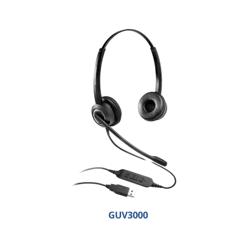 [GUV3000] Grandstream HD USB Headset - Binaural - USB-A