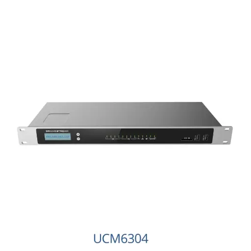 [UCM6304] Grandstream IP PBX Appliance - 4 RJ11 FXS - 4 RJ11 FXO - 2x GbE PoE LAN/WAN - 1 Hot Standby Port - 2000 SIP Users - 200 Concurrent Calls - UCM RC - VideoServer - 12V/2A PSU