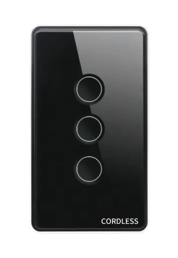 [CL-03G] Cordless CL-03G Smart Touch Wall Switch - 3-Gang - Wireless App Control - LED Compatible - Tuya App - Google Assistant