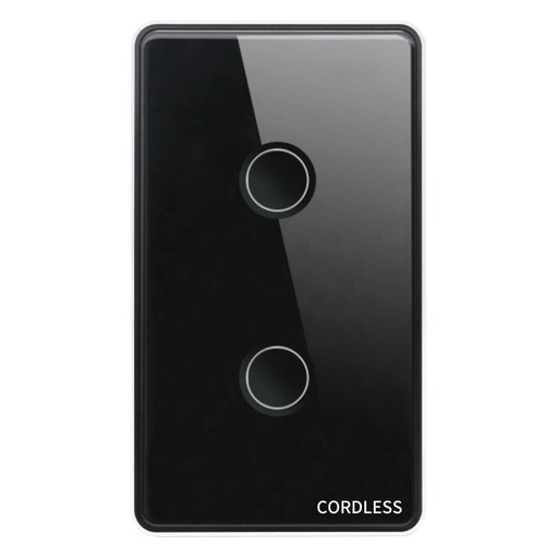 [CL-02G] Cordless Smart Touch Wall Switch - 2-Gang - App Control - Timer Function - LED Compatible - Tuya App - Google Assistant