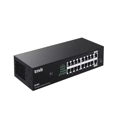 [SG118PC-BH] Tenda  Switch 18Port POE 100M Lite Poe with 16 port Poe