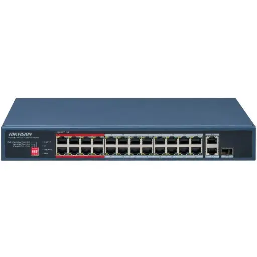 [DS-3E0326P-E/M] Hikvision 24 Port Fast Ethernet Unmanaged POE Switch
