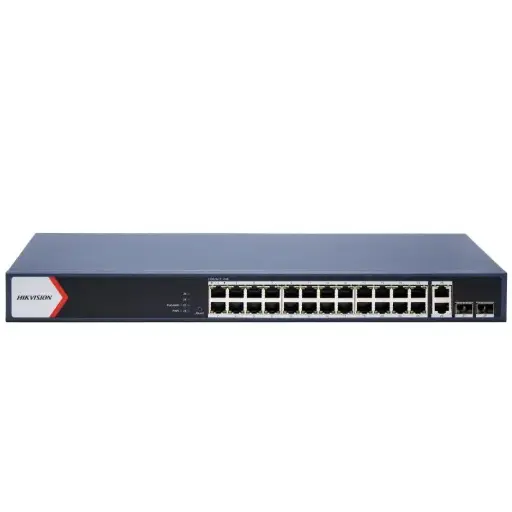 [DS-3E1528P-EI] Hikvision 24 Port Gigabit Smart POE Switch Total PoE Power Budget 370W