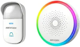 [DS-KIS121] HIKVISION Wireless Doorbell 150 Meters Range -  Self-Powered (No Batteries Required) - Multiple Tone - 5 Volume Levels - Durable Waterproof Design - Multicolor LED Indicator - DS-KIS121