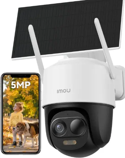 [IMOU Cell PT 2C] Imou 3K Solar Outdoor Security Camera - 5MP Wireless WiFi Home Camera with Solar Panel Cell PT 2C Surveillance Camera