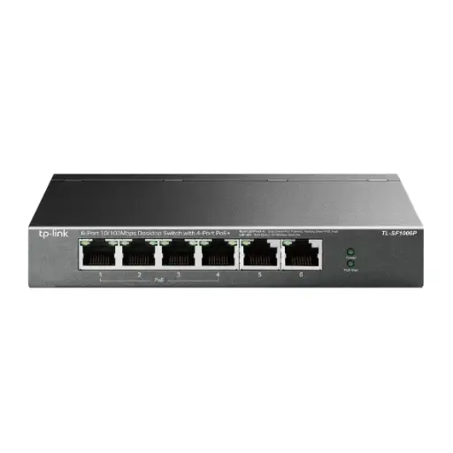 [TL-SF1006P] TP-Link 6-Port 10/100Mbps Desktop Switch with 4-Port PoE+