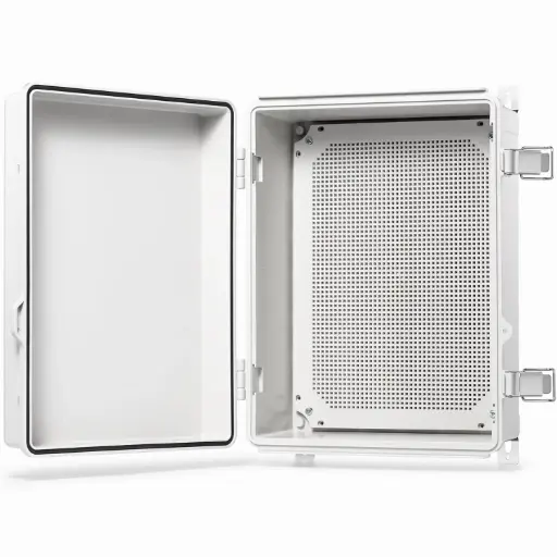 [Waterproof Box 21*30*13] Electrical Junction Box, IP67 Waterproof Outdoor with Grid Mounting Plate